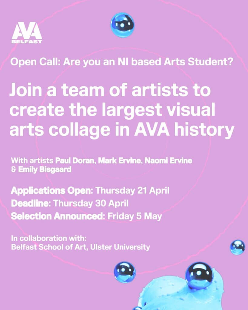 AVA Belfast 2026 – Visual-Arts Opportunity post for an open call.